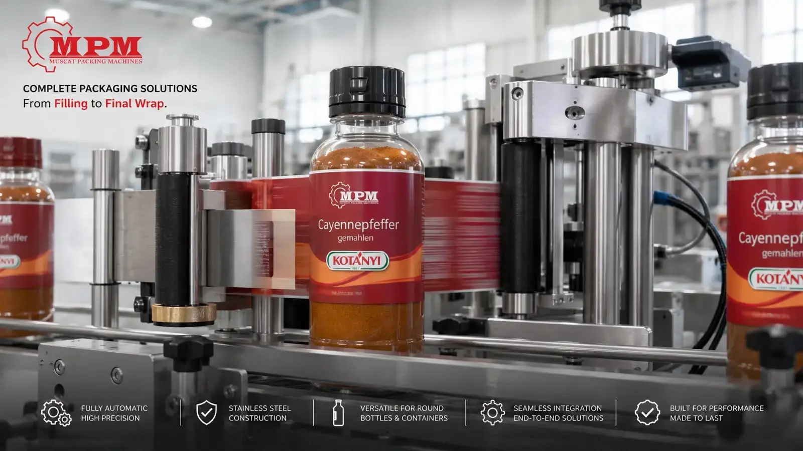 Complete packaging solutions and industrial labeling machine by Muscat Packing Machines