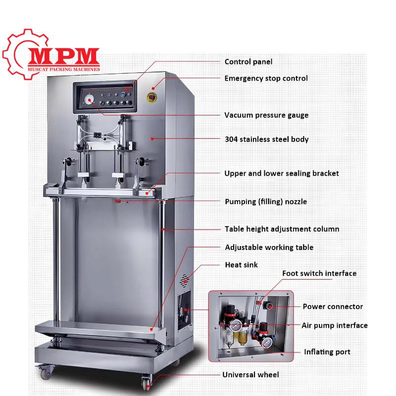 Large External Chamber Vacuum Sealer for Food Packing - Image 2