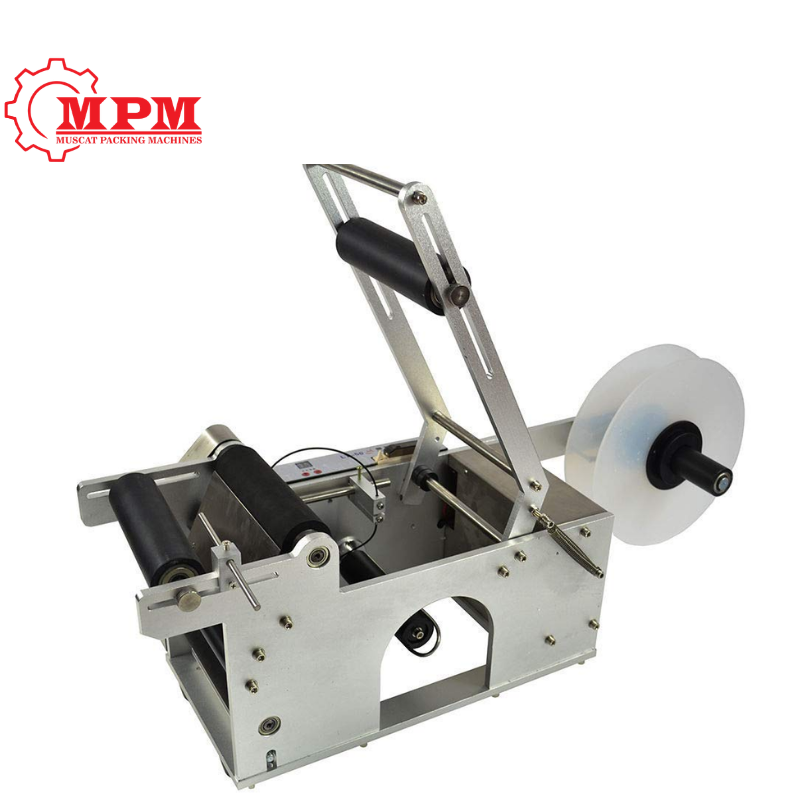 MP-50 Semi-Automatic Round Bottle Labeling Machine with date coder
